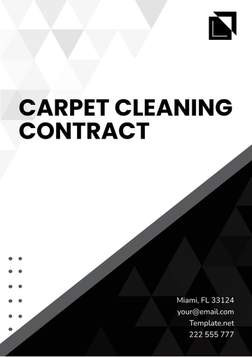 Free Carpet Cleaning Contract Template to Edit Online