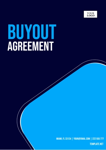 Free Buyout Agreement Template to Edit Online
