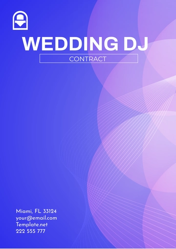 Free Wedding Dj Contract Template to Edit Online