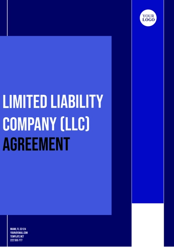 Free Limited Liability Company (Llc) Agreement Template to Edit Online