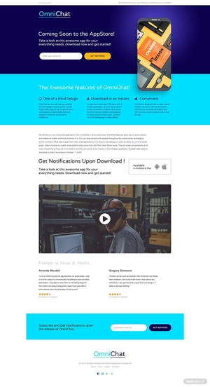 Coming Soon App Landing Page Template