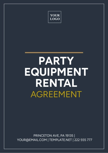 Free Party Equipment Rental Agreement Template to Edit Online Free Party Equipment Rental Agreement Template to Edit Online