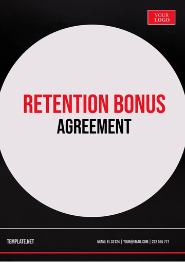 Free Retention Bonus Agreement Template to Edit Online
