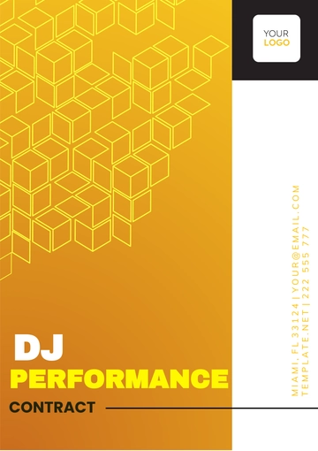 Free Dj Performance Contract Template to Edit Online