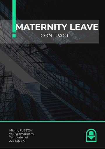 Free Maternity Leave Contract Template to Edit Online