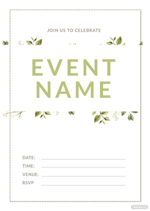 Blank Event Invitation Template