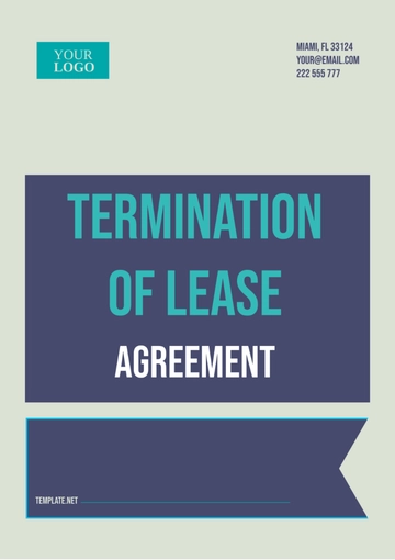 Free Termination of Lease Agreement Template to Edit Online