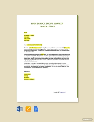 High School Social Worker Cover Letter