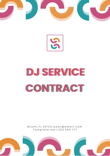 Free dj service contract Template to Edit Online