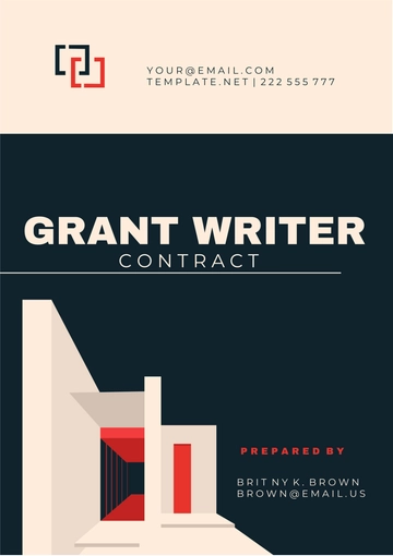 Free Grant Writer Contract Template to Edit Online