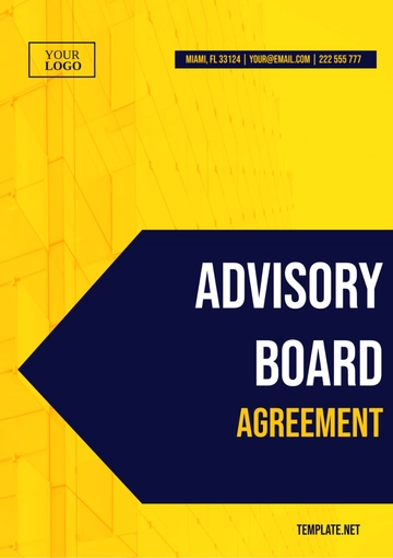 Free Advisory Board Agreement Template to Edit Online