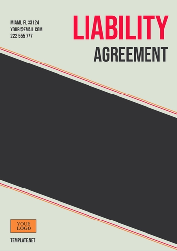 Free Liability Agreement Template to Edit Online