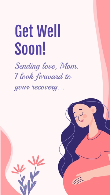 Free Get Well Soon Card For Mom Template to Edit Online
