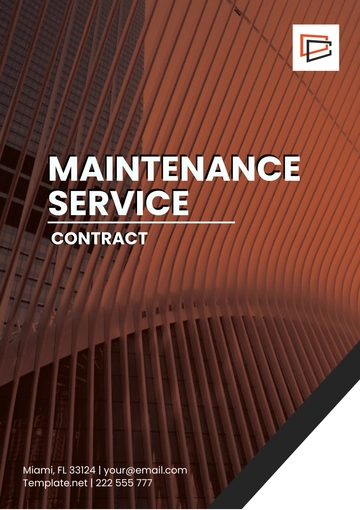 Free Maintenance Service Contract Template to Edit Online