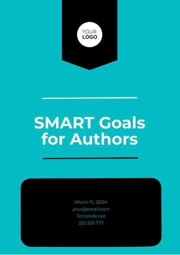 Free SMART Goals for Authors Template to Edit Online
