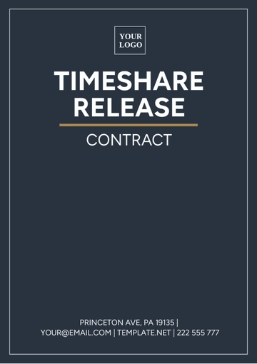 Free Timeshare Contract Template to Edit Online