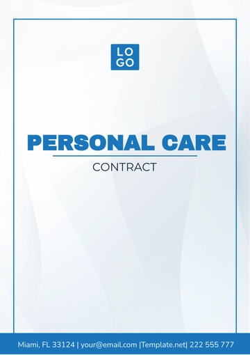 Free Personal Care Contract Template to Edit Online