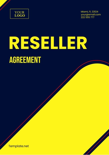 Free Reseller Agreement Template to Edit Online