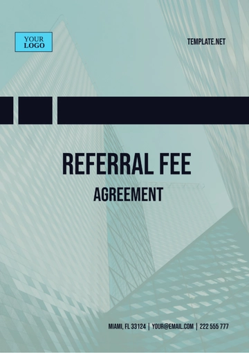 Free Referral Fee Agreement Template to Edit Online