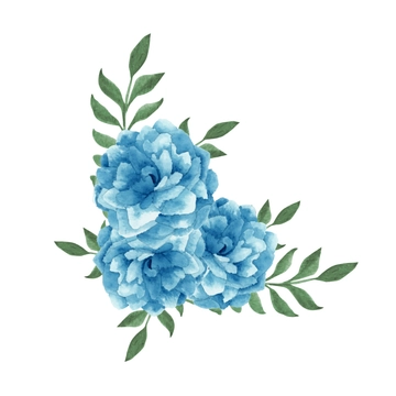 Free Blue Floral Clipart to Edit Online