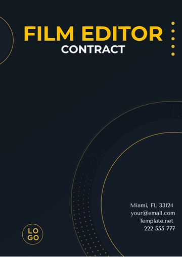 Free Film Editor Contract Template to Edit Online