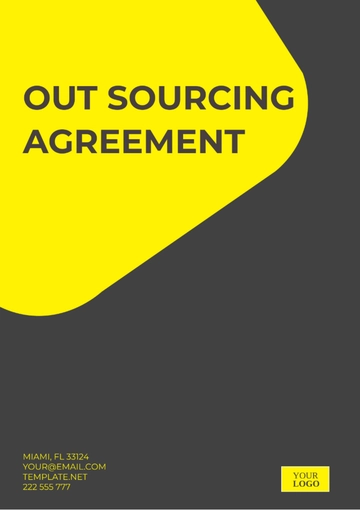Free Outsourcing Agreement Template to Edit Online