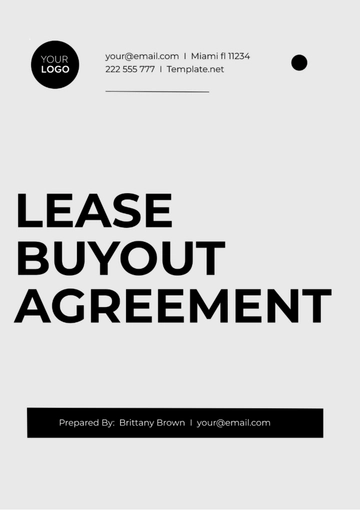 Free Lease Buyout Agreement Template to Edit Online