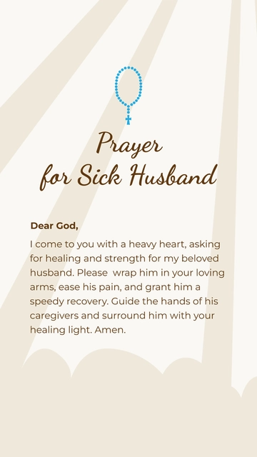 Free Get Well Soon Prayer For My Husband to Edit Online