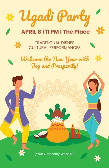 Free Ugadi Poster Template to Edit Online