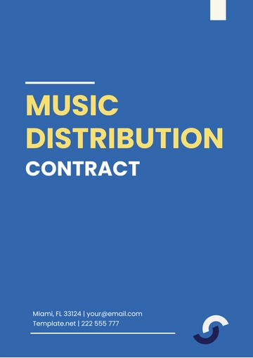 Free music distribution contract Template to Edit Online