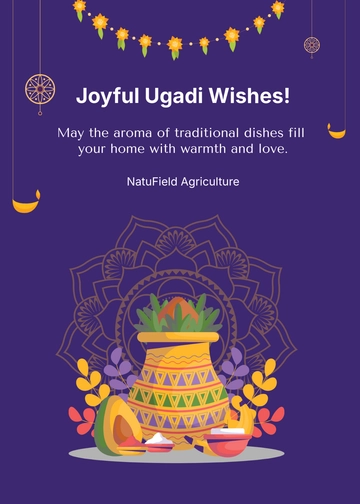 Free Ugadi Wishes Template to Edit Online