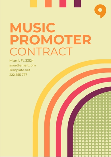 Free music promoter contract Template to Edit Online