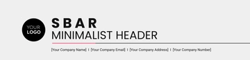 Free SBAR Minimalist Header Template to Edit Online
