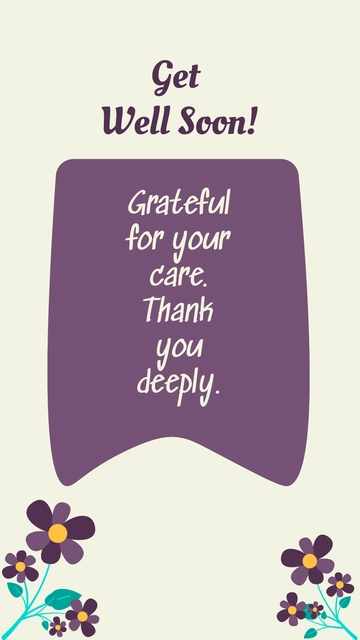 Free Get Well Soon Thank You Message Template to Edit Online