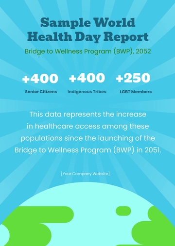 Free World Health Day Report Template to Edit Online