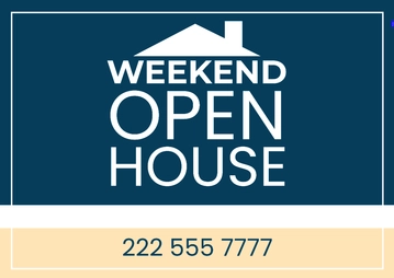 Free Neighborhood Open House Weekend Signage Template to Edit Online