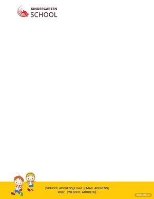 Sample Kindergarten Letterhead Template
