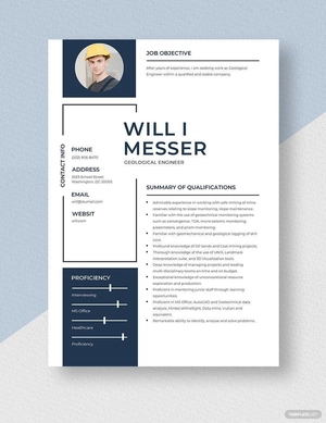 Geological Engineer Resume