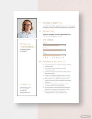 Geriatric Case Manager Resume