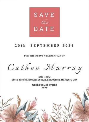 Sample Debut Invitation Card Template