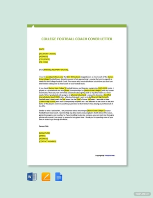College Football Coach Cover Letter