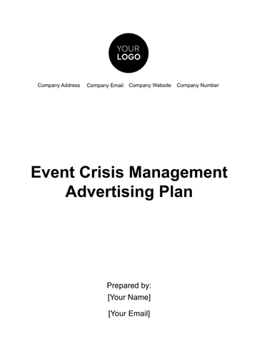 Free Event Crisis Management Advertising Plan Template to Edit Online