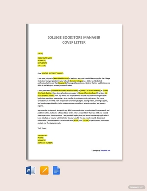 College Bookstore Manager Cover Letter