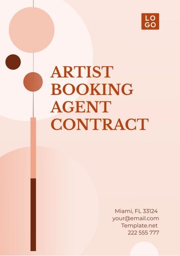 Free Artist Booking Agent Contract Template to Edit Online