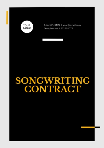 Free Songwriting Contract Template to Edit Online