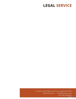 Legal Services Letterhead Template