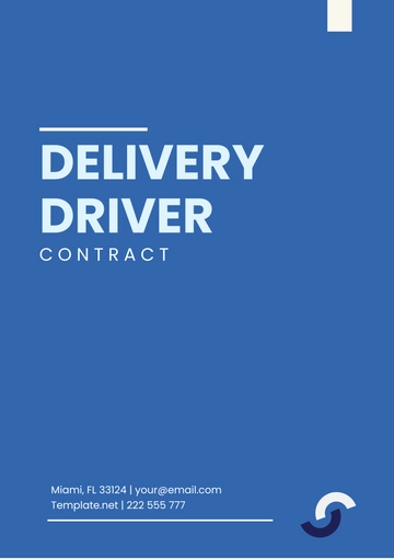 Free Delivery Driver Contract Template to Edit Online