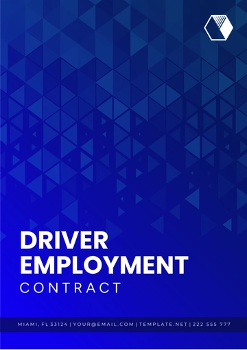 Free Driver Employment Contract Template to Edit Online