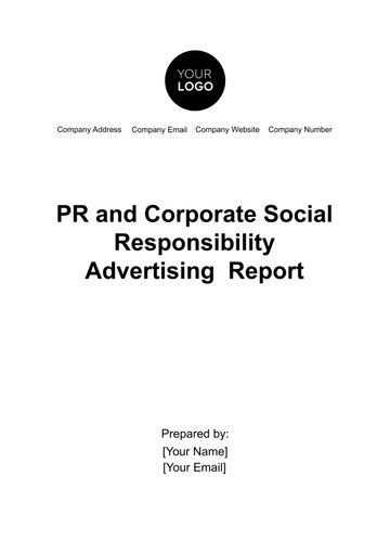 Free PR and Corporate Social Responsibility Advertising Report Template to Edit Online