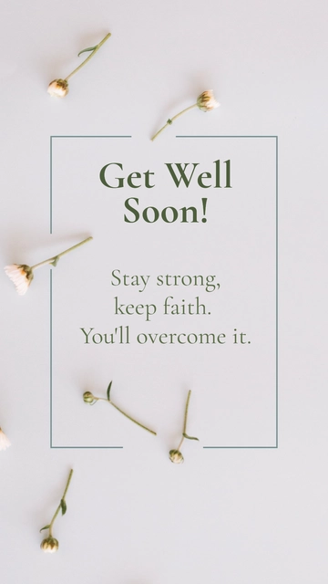 Free Get Well Soon Motivational Message Template to Edit Online